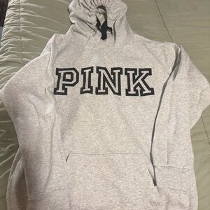 PINK Victoria's Secret Light Gray Hoodie